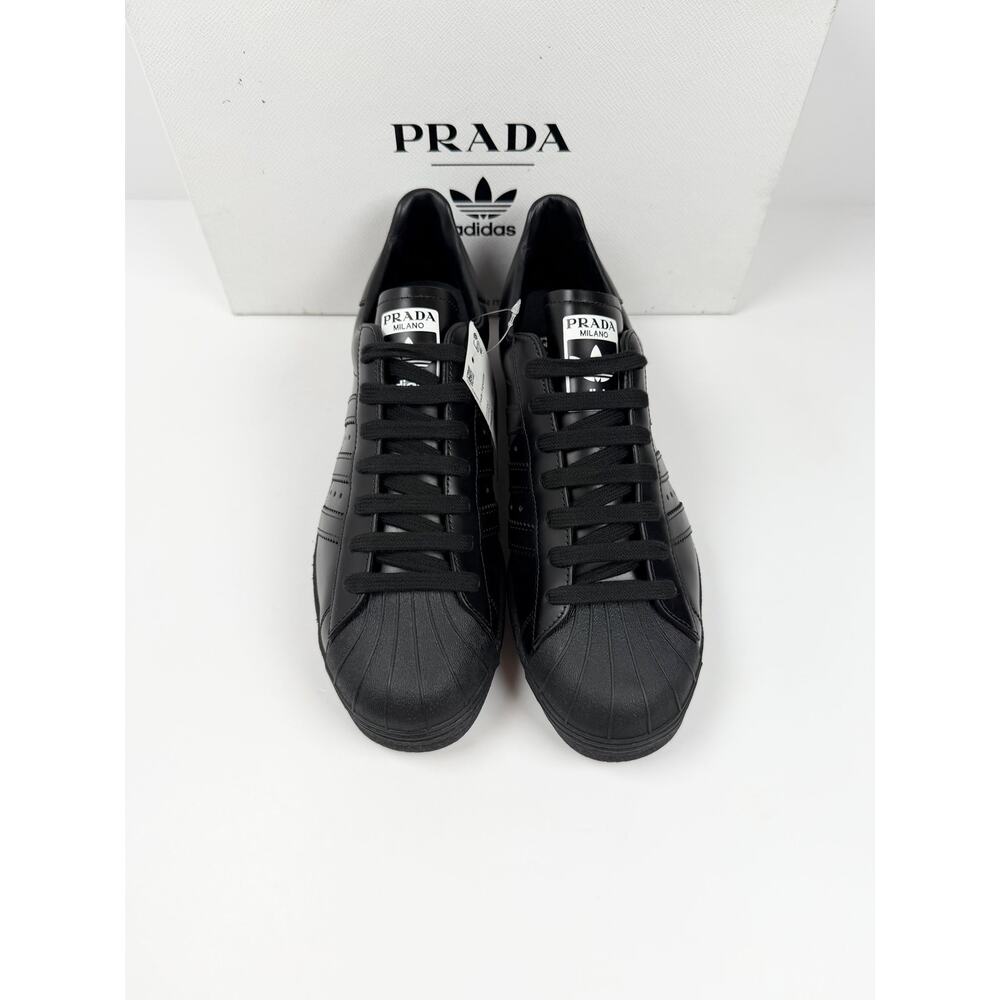 Size 9 - Prada x Adidas Superstar Black Sneakers NEW - Picture 3 of 11